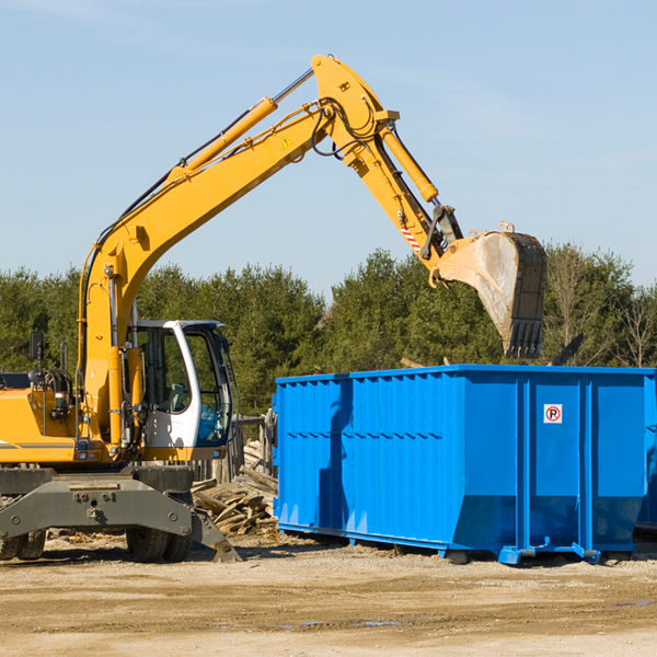 what size residential dumpster rentals are available in Dowell MD